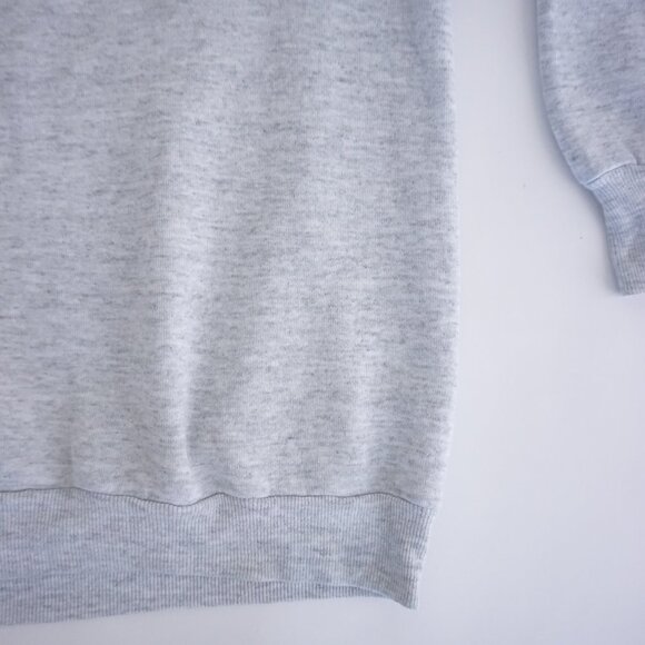 Vintage Gopher Sport Paris Sweatshirt Grey Blue Collar 90s Grandmacore French XL - Picture 5 of 10